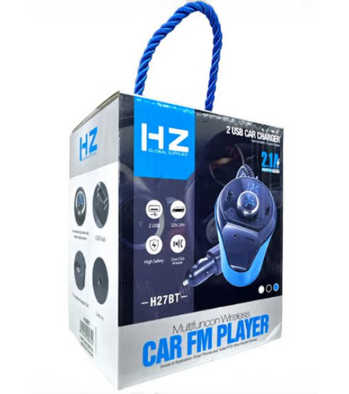 FM-модулятор трійник H26-BT Bluetooth | Автомобільний трансмітер з розгалужувачем прикурювача та USB для зарядки | Зображення 1