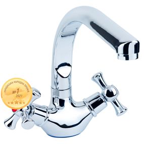 Змішувач PL 1/2" для кухні Г-гусак на гайці AQUATICA (PL-4B255C) 9777120