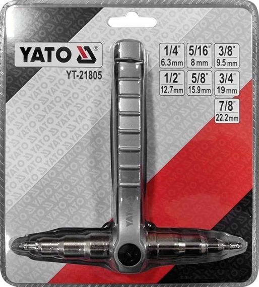 Расширитель трубок развальцовщик 7 положений 1/4-7/8 YATO YT-21805 | Зображення 5