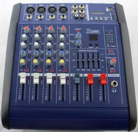 Звуковий пульт мікшерний  MX 4200D-2A аудіокшер звуковий пульт мікшерний 4-канальний підсилювач