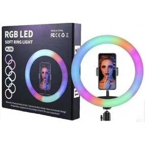 Кільцева LED-лампа RGB MJ36 (36 см) (3 кріплення) (керування на дроті)