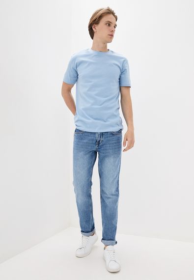 Футболка чоловіча базова блакитний, 3XL | Зображення 3