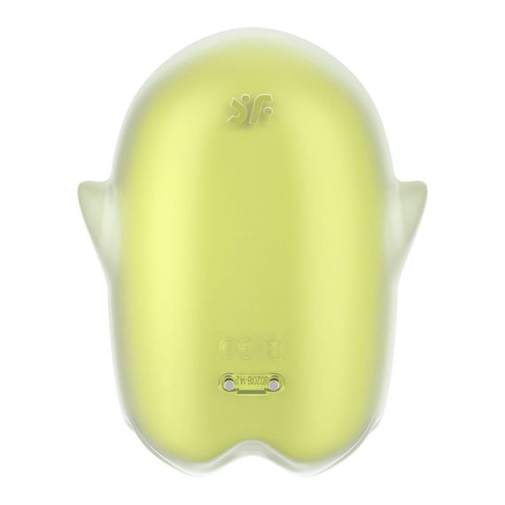 Вакуумний кліторальний стимулятор з вібрацією Satisfyer Glowing Ghost Yellow, світиться в темряві | Зображення 4