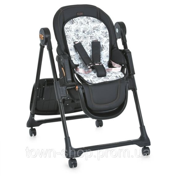 Стульчик для кормления ME 1037-B CRYSTAL Black Gold до 15 кг | Зображення 2