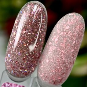 Светоотражающая база Crooz Crystal Base №08 (нежно-розовая с блеском) 8мл