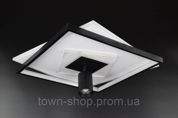 Люстра потолочная LED с пультом X088/500 Черный 10х46х46 см. | Зображення 1