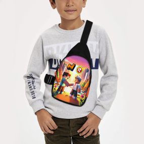 Сумка через плече дитяча Minecraft Кріпер 29х17 см сумка слінг для хлопчика (02094)