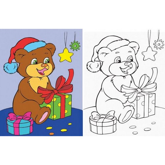 Детская раскраска "Посмотри и раскрась Новый год" 628009 | Зображення 6