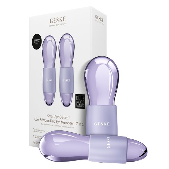 Подвійний масажер для очей GESKE Cool&Warm Duo Eye Massager 7в1 starlight, Фіолетовий