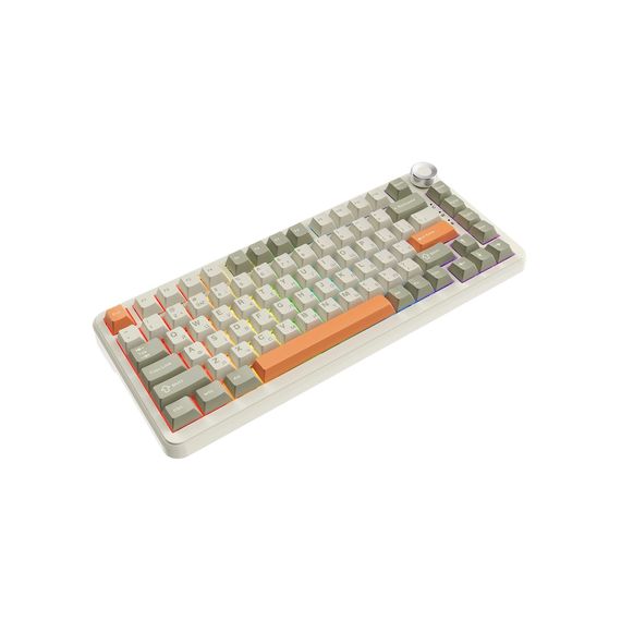 Клавіатура Ajazz AK820 MAX Flying Fish Switch RGB Wireless/Bluetooth/USB Beige (AK820MAX-FF-R) | Зображення 1