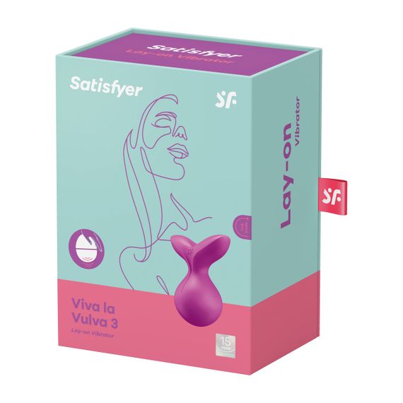 Міні вібратор Viva la Vulva 3 для стимуляції та масажу, колір: фіолетовий Satisfyer (Німеччина) Sex Aura | Зображення 6