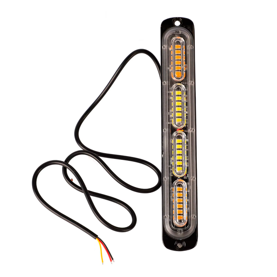 Ходовые огни стробоскоп белый жёлтый свет LED маячок на машину 4D линза 12-24В | Зображення 5