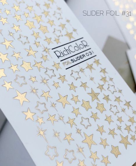 Фольгований слайдер RichColor 031 на водяній основі (6.5x9.5см) | Зображення 1