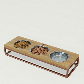 Миски на подставке для котов и маленьких собак Hollky Base Bar (3 × 0,45 л) Bar-54187-GLNT