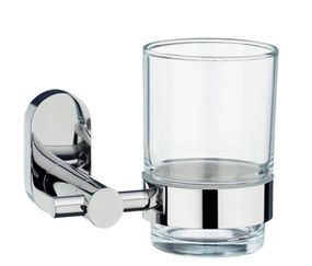 Склянка для зубних щіток настінна Kela LuСido 22675 11.5х7.5х9.5 см срібляста