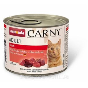 Вологий корм для котів Animonda Carny Beef з яловичиною 200 г 37071