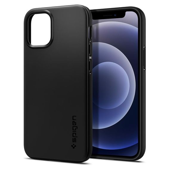 Чехол Spigen для Apple iPhone 12 mini Thin Fit, Black (ACS01739) | Зображення 2