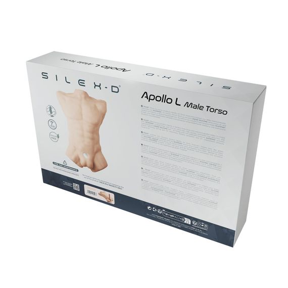 Торс з фалоімітатором на присосці SilexD Apollo L Male Torso, суперреалістичний, термореактивний | Зображення 7