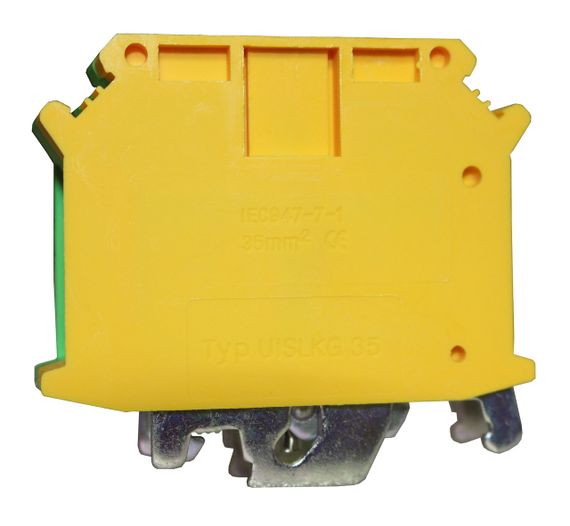 Клема "PE" КНГз-UK-USLKG-35 125А 6-35мм2 гвинтова жовто-зелена DIN-рейку без маркера Ny95505504 | Зображення 1