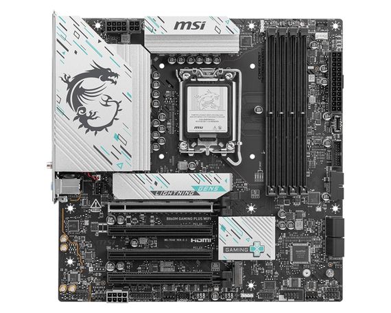 Материнcкая плата MSI B860M GAMING PLUS WIFI s1851 B860 4xDDR5 M.2 HDMI DP WiFi BT mATX 911-7E42-003