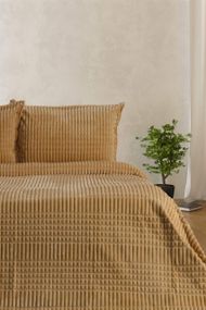 Покрывало с наволочками Merinos Modern Line 150×220 см. Горчичный