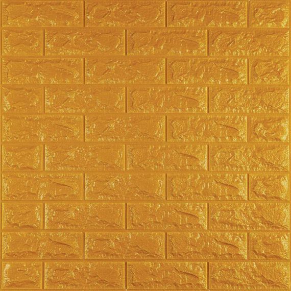 3D панель самоклеюча цегла Золотий 700х770х7мм (011-7) SW-00000052