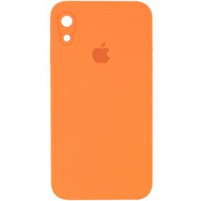 Чохол Silicone Case Square Full Camera Protective (AA) для Apple iPhone XR (6.1") Помаранчевий / Papaya