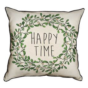 Подушка з мішковини Happy time 45x45 см (45PHB_23NY001)