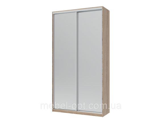 Шафа купе Сіті Лайт Doros Дуб Сонома 2 Дзеркала 120х45х225 (44900068)