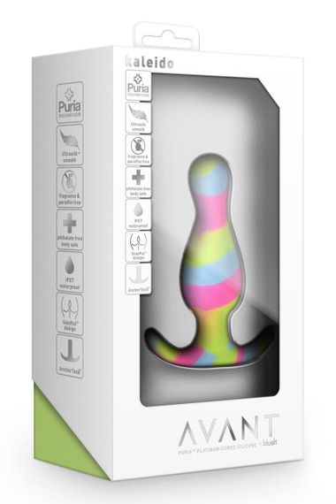 Анальна пробка різнокольорова AVANT KALEIDO LIME Sex Aura | Зображення 1