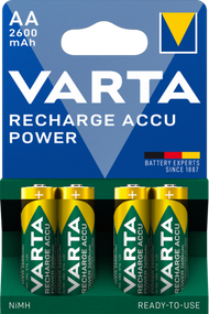 Акумулятор VARTA RECHARGEABLE ACCU AA 2600MAH BLI 4 NI-MH (READY 2 USE)