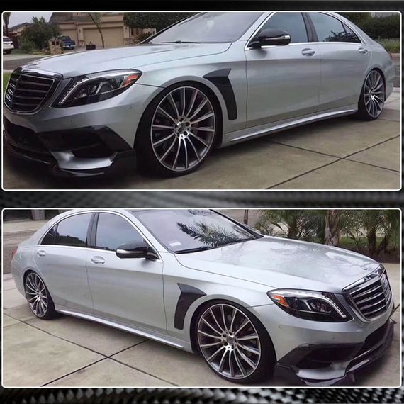 Накладки на передні крила (для 2014-2017, Карбон) для Mercedes S-сlass W222 рр | Зображення 4