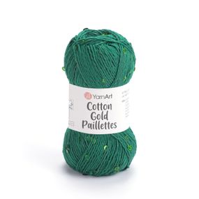 Yarnart COTTON GOLD PAILLETTES No 7103 Котон Голд Пайєтка бежевий Пряжа бавовна з паєткою, нитки для в'язання 7114
