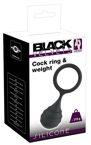Кільце на пеніс з вагою BLACK sexstyle
