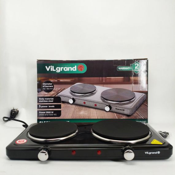 Плита электрическая настольная электроплитка VILGRAND, Плита для готовки блюд, Мини-плита для дома WN-59