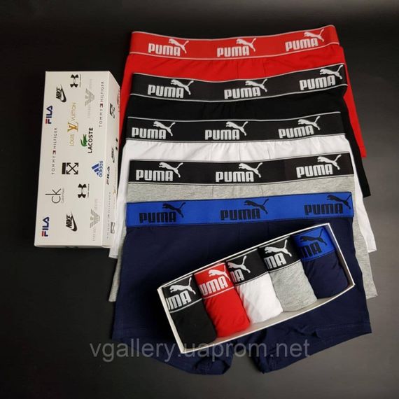 Подарунковий набір чоловічих трусів Puma Sport в коробці - ціна поштучно  - розмір 3XL | Зображення 1