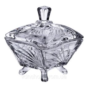 Сахарница с крышкой 7.5×7.5×9 см ваза сахарница стеклянная HP-4-117