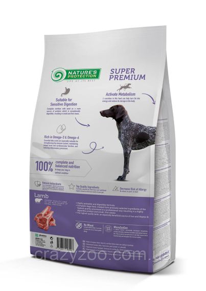 Сухой корм для собак всех пород Nature's Protection Adult Lamb All Breeds с ягненком 4 кг | Зображення 1