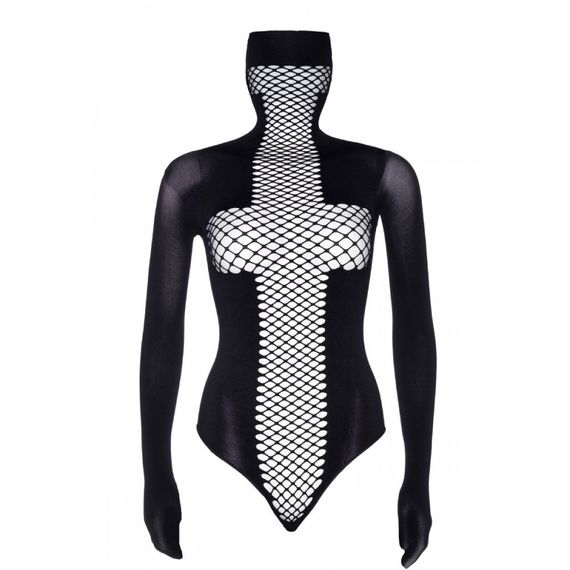 Еротичний боді для БДСМ Leg Avenue сітка, з подовженими рукавами, із закритим обличчям sexstyle | Зображення 7