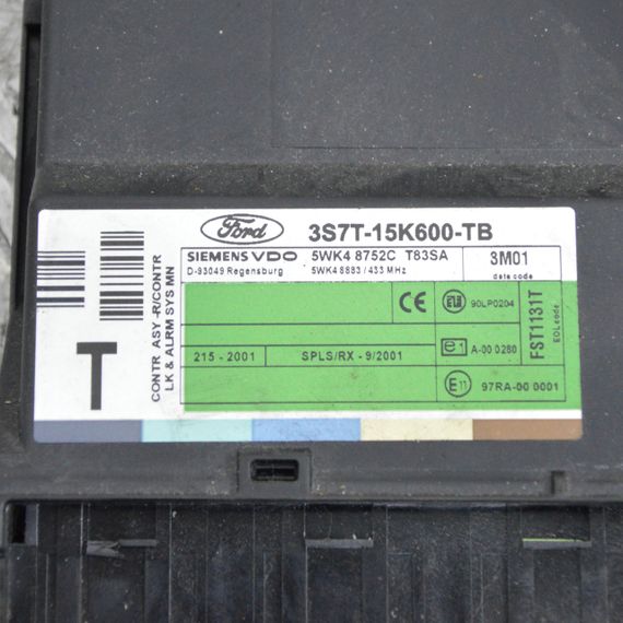 Блок комфорту 2.0 TDCI 16V Ford Mondeo III 2000-2007 Блок електронний комфорту Форд Мондео 3 3S7T15K600TB | Зображення 1