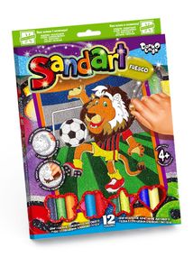 Набір творчості Фреска з піску Sand Art SA-02 Danko Toys Лев футболіст Вид 7