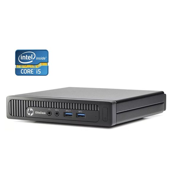 Неттоп Б-клас HP EliteDesk 800 G1 Mini USFF / Intel Core i5-4570S (4 ядра по 2.9 - 3.6 GHz) / 4 GB DDR3 / 120 GB SSD / Intel HD Graphics 4600 б/в