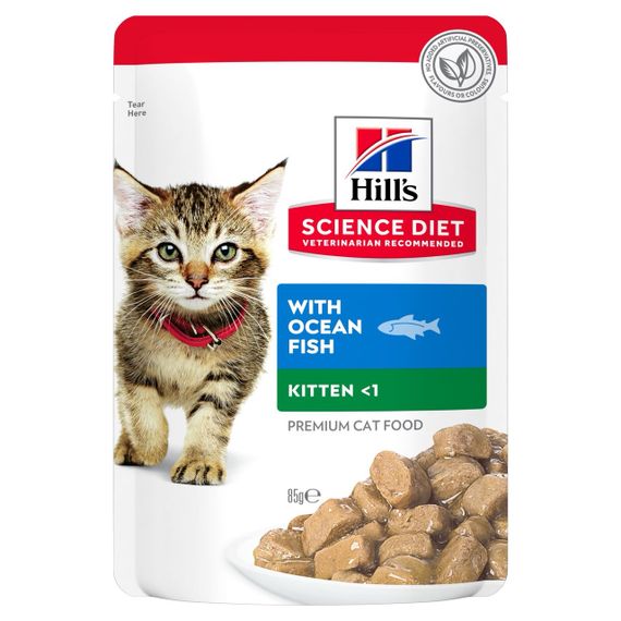 Вологий корм для кошенят з рибою Hill's SP Kitten Ocean Fish, 85 гр