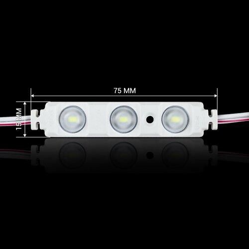 Светодиодный модуль BRT XG19 5630-3 led W 1,5W 12В, IP65 белый 6500K,с линзой полусфера | Зображення 1