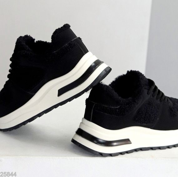 Молодежные теплые очаровательные черные кроссовки шок-цена | Зображення 7