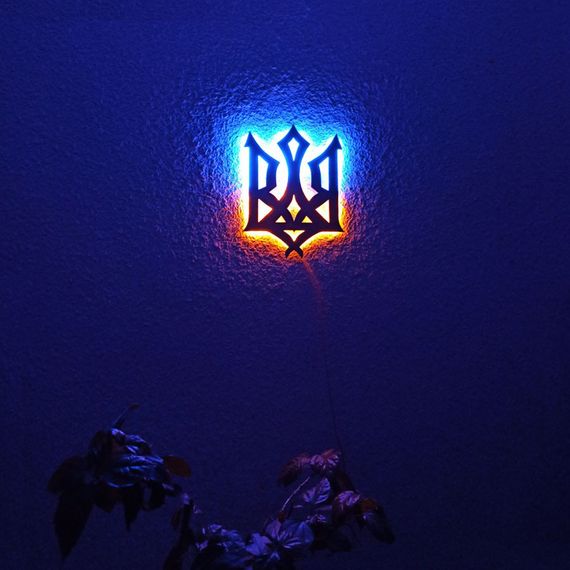 Панно декоративне картина на стіну Тризуб LED підсвітка 210x285 acr-p000002 | Зображення 1