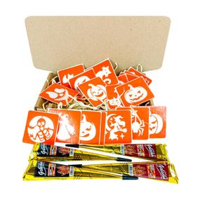 Набір для біо-тату "Хелловін - хна" set-halloween-henna 18 трафаретів 5х5 см