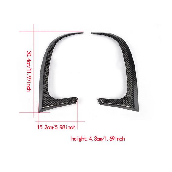 Накладки на задній бампер (для A45 AMG HB 2013-2015, Карбон) для Mercedes A-сlass W176 рр | Зображення 4