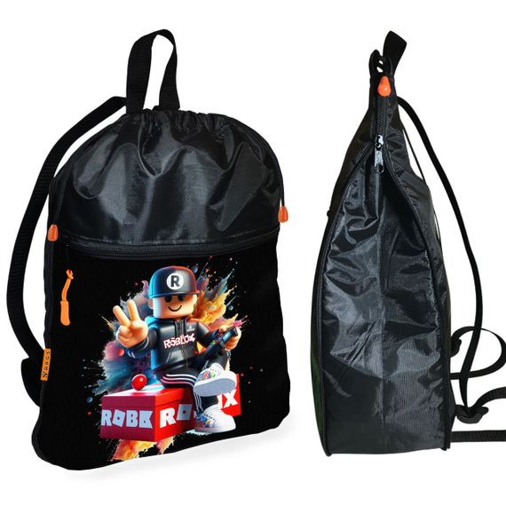 Рюкзак-мешок для обуви,спортивной формы Роблокс "Roblox" детская сумка для сменки с расширителем (1680)