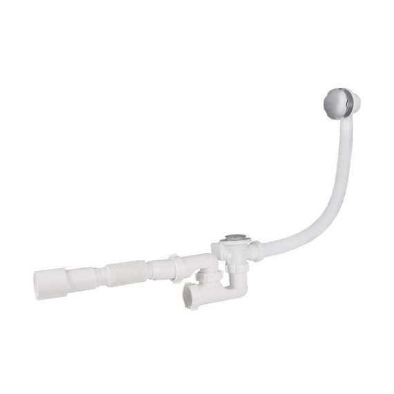 Сифон для ванни Lidz (WHI) 60 03 V002 01 з ревізією (вихід 50 мм)